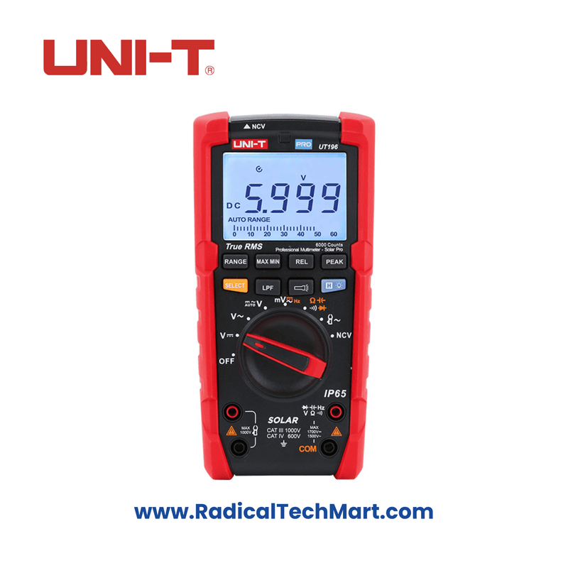 UNI-T UT196 1700V Solar Professional Multimeter with True RMS and IP65 Rating
