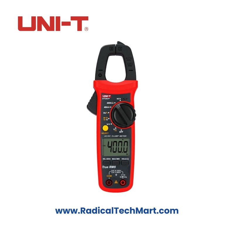 UNI-T UT203+ Digital Clamp Meter 400A AC/DC with True RMS Display
