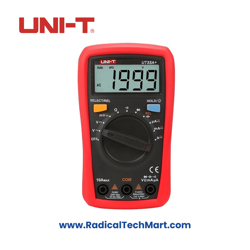 UNI-T UT33A+ Compact Digital Multimeter Front View