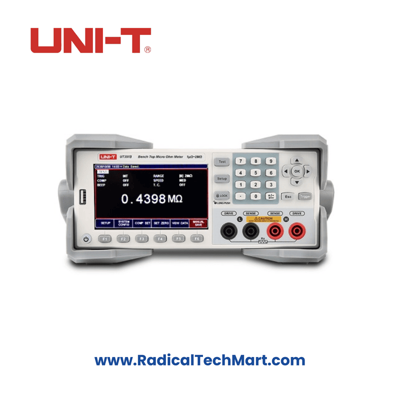 UNI-T UT3513 Micro Ohm Meter – Front View with TFT Display