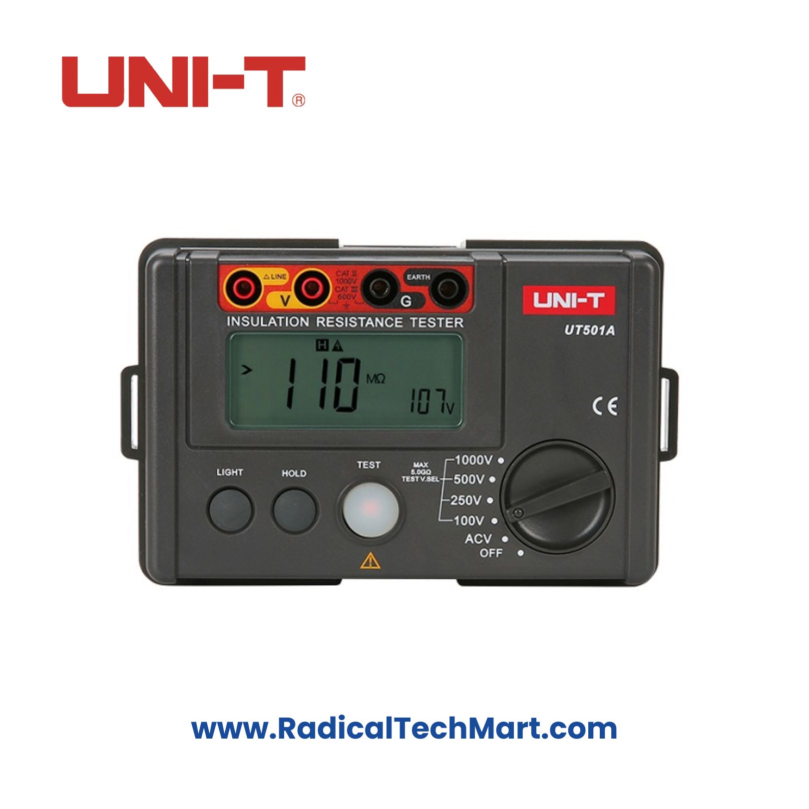 UNI-T UT501A Digital Insulation Resistance Tester with Accessories