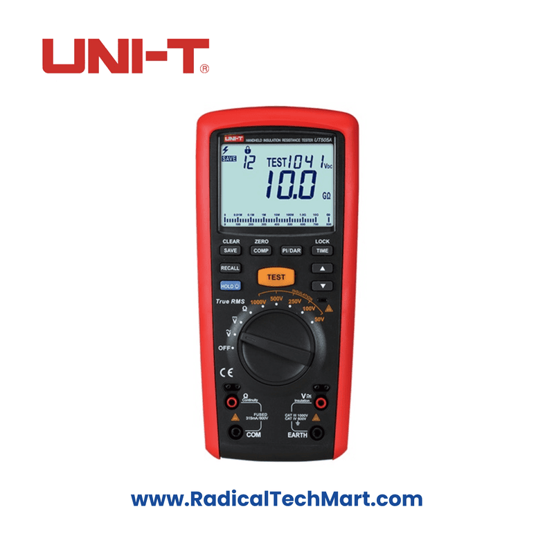 UNI-T UT505A Insulation Resistance Meter – 1kV 20GΩ Handheld Tester