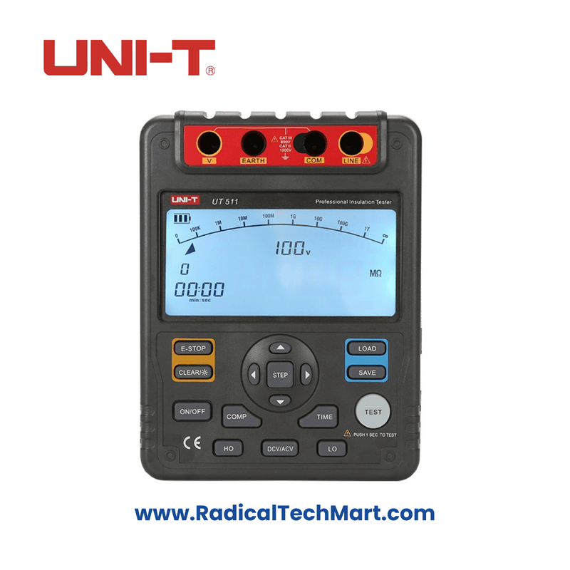 Uni-T UT511 Digital Insulation Resistance Tester with 1000V and 10GΩ Range