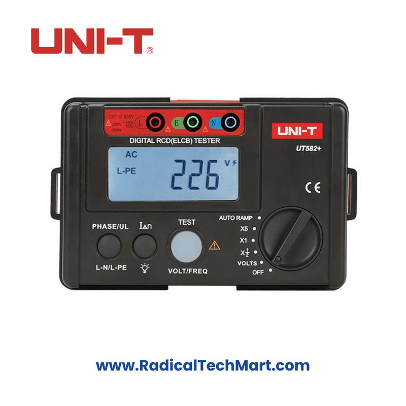 UNI-T UT582+ Digital RCD Tester with LCD and Test Leads