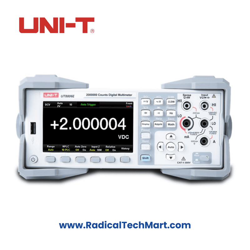 UT8806E UNI-T 6.5 Digit Benchtop Digital Multimeter Front View
