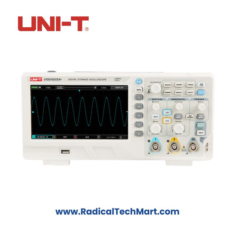 UNI-T UTD2102CEX+ Digital Storage Oscilloscope – Dual Channel, 100MHz
