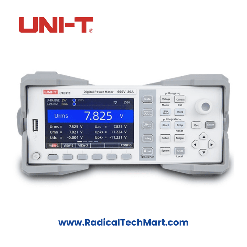 UNI-T UTE310 Digital Power Meter with 4.3-inch LCD and Harmonic Analysis