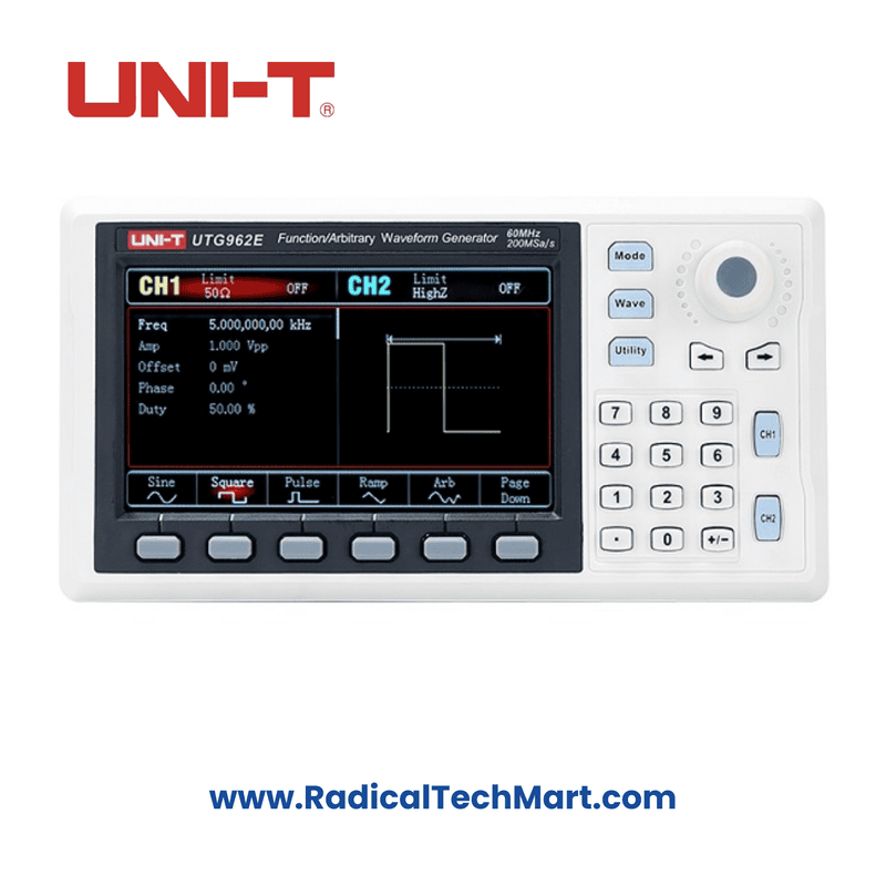 UNI-T UTG962E 60 MHz Dual Channel Arbitrary Waveform Generator