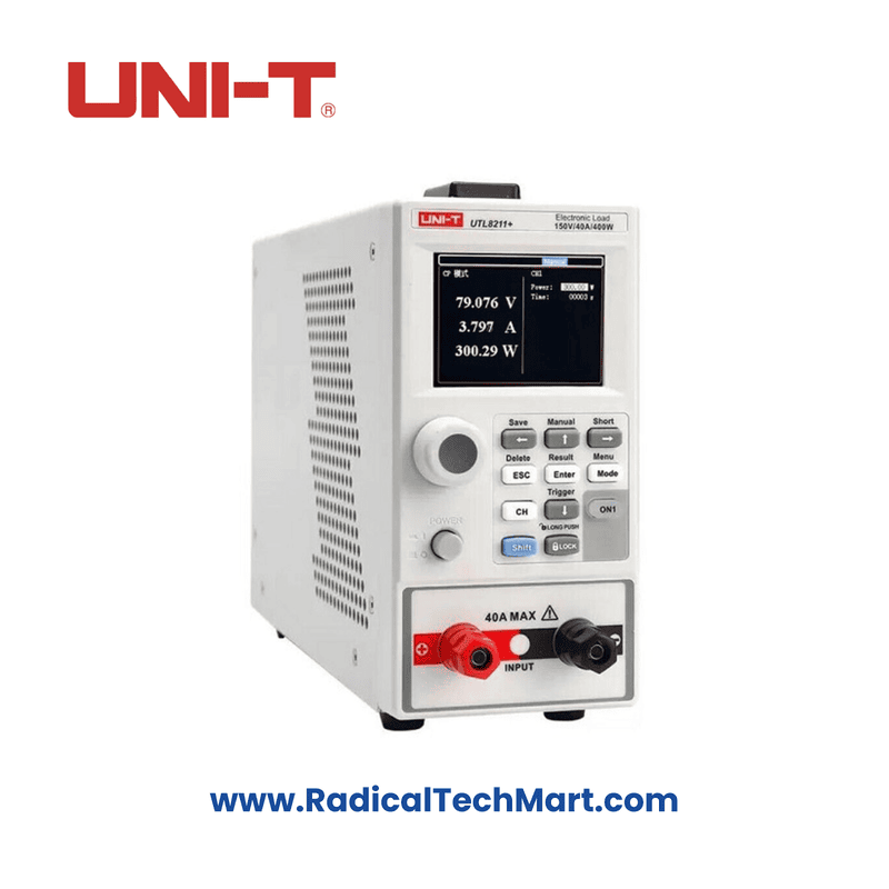 Uni-T UTL8211+ DC Electronic Load Tester Front View