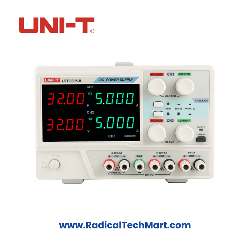 UNI-T UTP3305-II Linear DC Power Supply with 3 Outputs and LED Display
