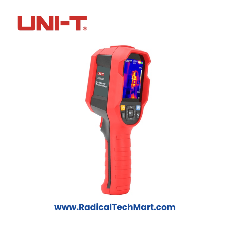 UNI-T UTi260B Thermal Imager with TFT display, showing thermal images