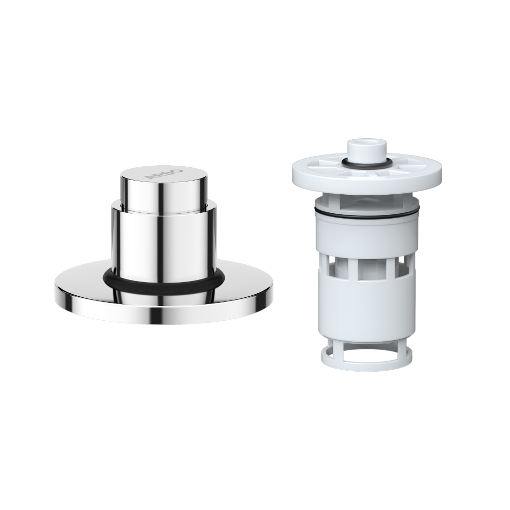 Exposed Part Kit Of Forged Metropole WC Flush Valve With Fitting Sleeve With Operating Lever, Wall Flange & Cartridge