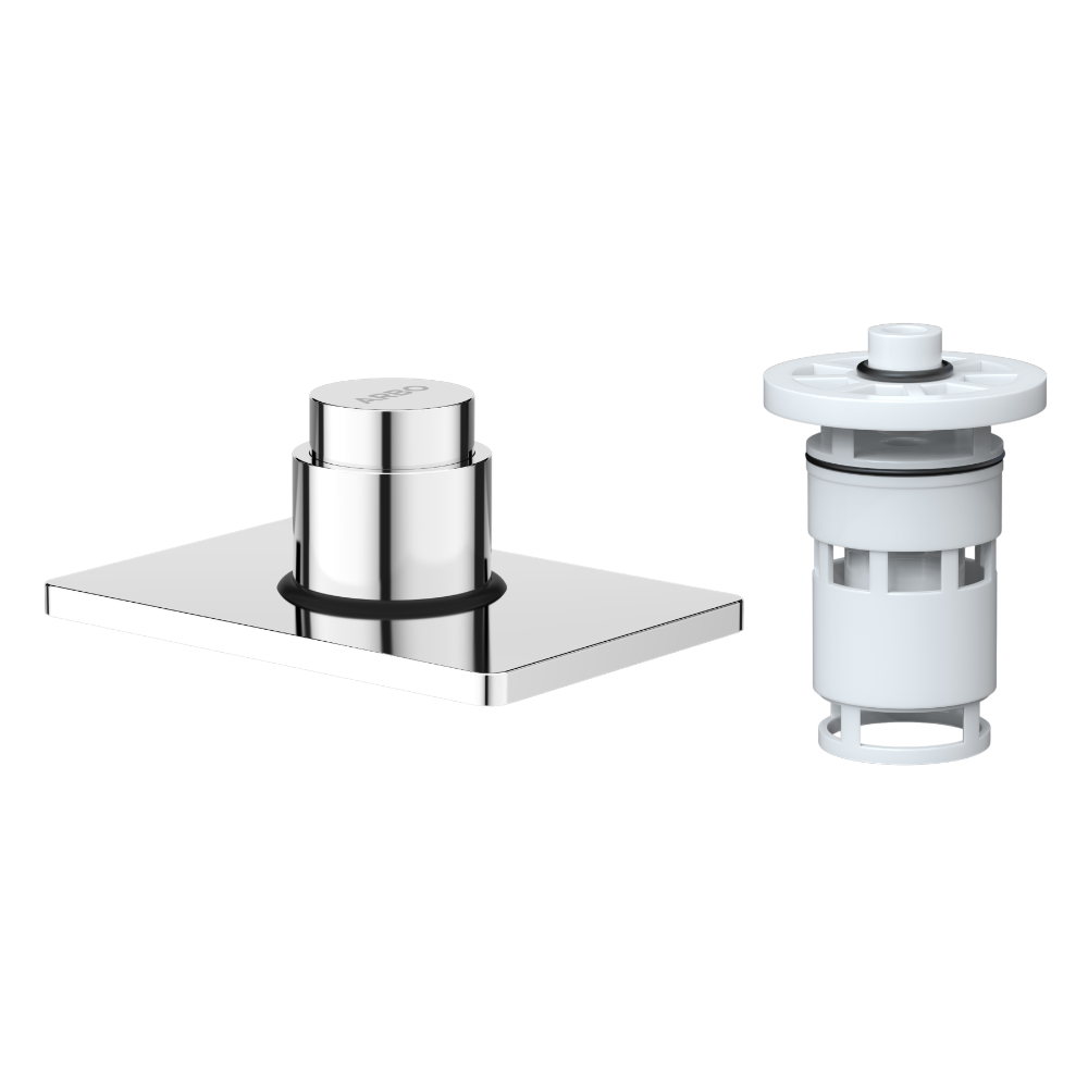Exposed Part Kit Of Forged Metropole WC Flush Valve With Fitting Sleeve With Operating Lever, Wall Flange & Cartridge