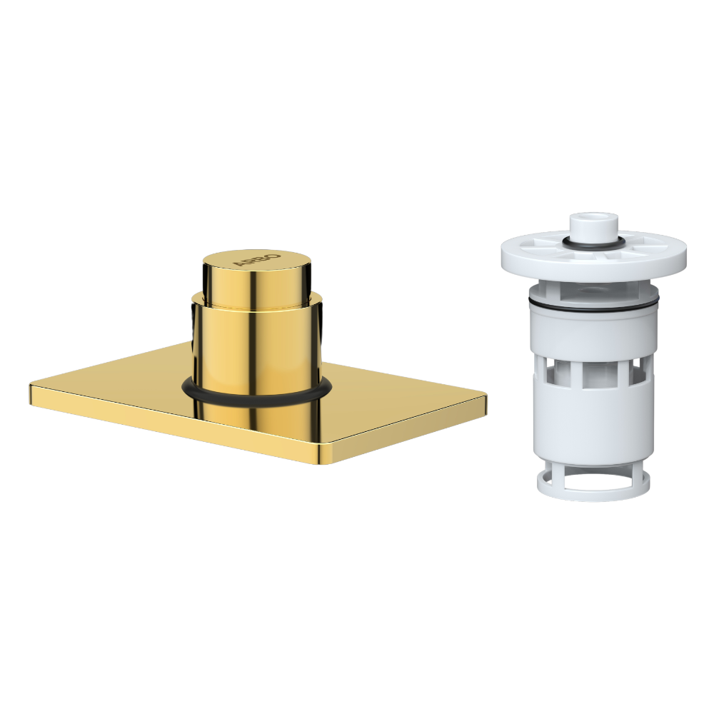 Exposed Part Kit Of Forged Metropole WC Flush Valve With Fitting Sleeve With Operating Lever, Wall Flange & Cartridge