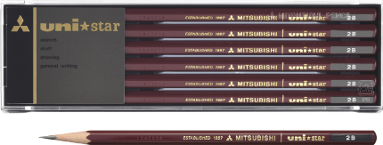 Mitsubishi Pencil Uni Star Hexagonal Pencil 2B