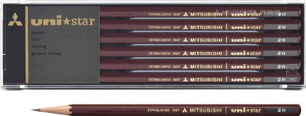 Mitsubishi Pencil Uni Star Hexagonal Pencil 2H