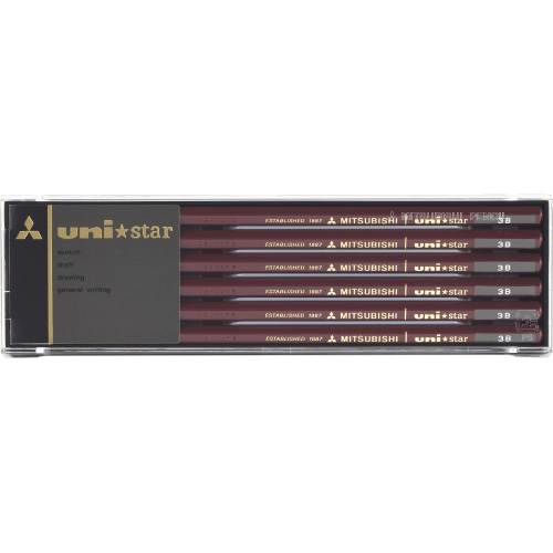 Mitsubishi Pencil Uni Star Hexagonal Pencil 3B