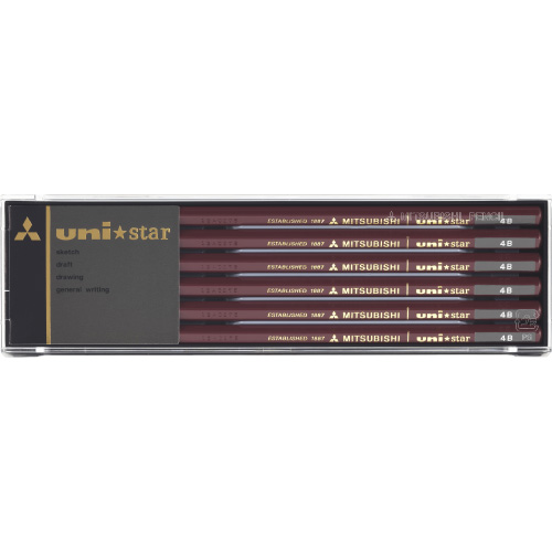Mitsubishi Pencil Uni Star Hexagonal Pencil 4B