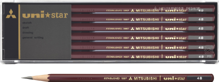 Mitsubishi Pencil Uni Star Hexagonal Pencil 4B