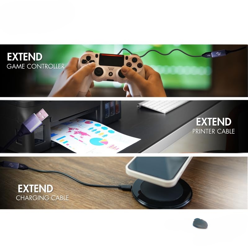 USB 3.0 Extension Cord IC , Male to Female USB Cable High-Speed Data Transfer Compatible with Webcam, Gamepad, Keyboard, Mouse, Hard Drive, Xbox, Laptop/PC/Mac/Printer USB 3.0 Extension Cord IC , Male to Female USB Cable High-Speed Data Transfer Compatible with Webcam, Gamepad, Keyboard, Mouse, Hard Drive, Xbox, Laptop/PC/Mac/Printer