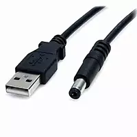 USB 2.0 A Type Male To DC (5.5 X 2.1)mm ,5V Power Plug Connector Cable 60cm (Black) USB 2.0 A Type Male To DC (5.5 X 2.1)mm ,5V Power Plug Connector Cable 60cm (Black)