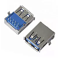 USB 3.0 Type A Female 9 pin Right Angle PCB Mount Connector