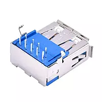 USB 3.0 Type A Female 9 pin Right Angle PCB Mount Connector