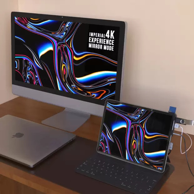 USB-C Dock for iPad Pro with HDMI / USB / SD & Micro SD slot / 3.5 Audio jack / USB-C PD charging upto 100W USB-C Dock for iPad Pro with HDMI / USB / SD & Micro SD slot / 3.5 Audio jack / USB-C PD charging upto 100W