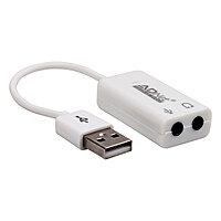 7.1 Channel 5Hv2 USB Sound Card With 3.5 mm Headphone and Microphone Socket Adapter with Mic