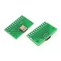 Type-C USB Female to DIP PCB Breakout Board