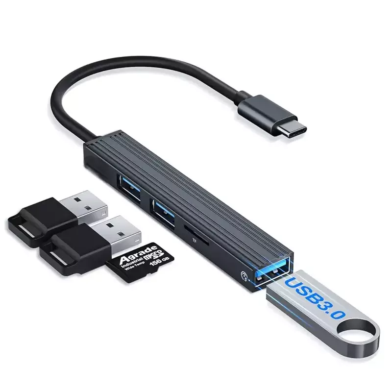 USB 3.0 + Type C Combo USB F 4 Point Hub
