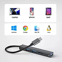 USB 3.0 + Type C Combo USB F 4 Point Hub