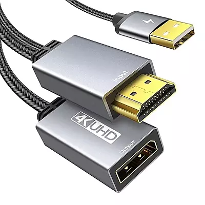 USB Male to 4K HDMI Female Adapter With Synchronised Audio Supports resolutions upto 3840x2160 @60Hz