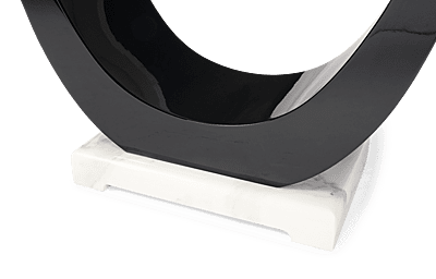 Vikinterio Modern U Shape Six Seater Marble Dining Table Set