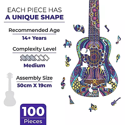 Ukuleel Guitar Puzzle 100 Pcs