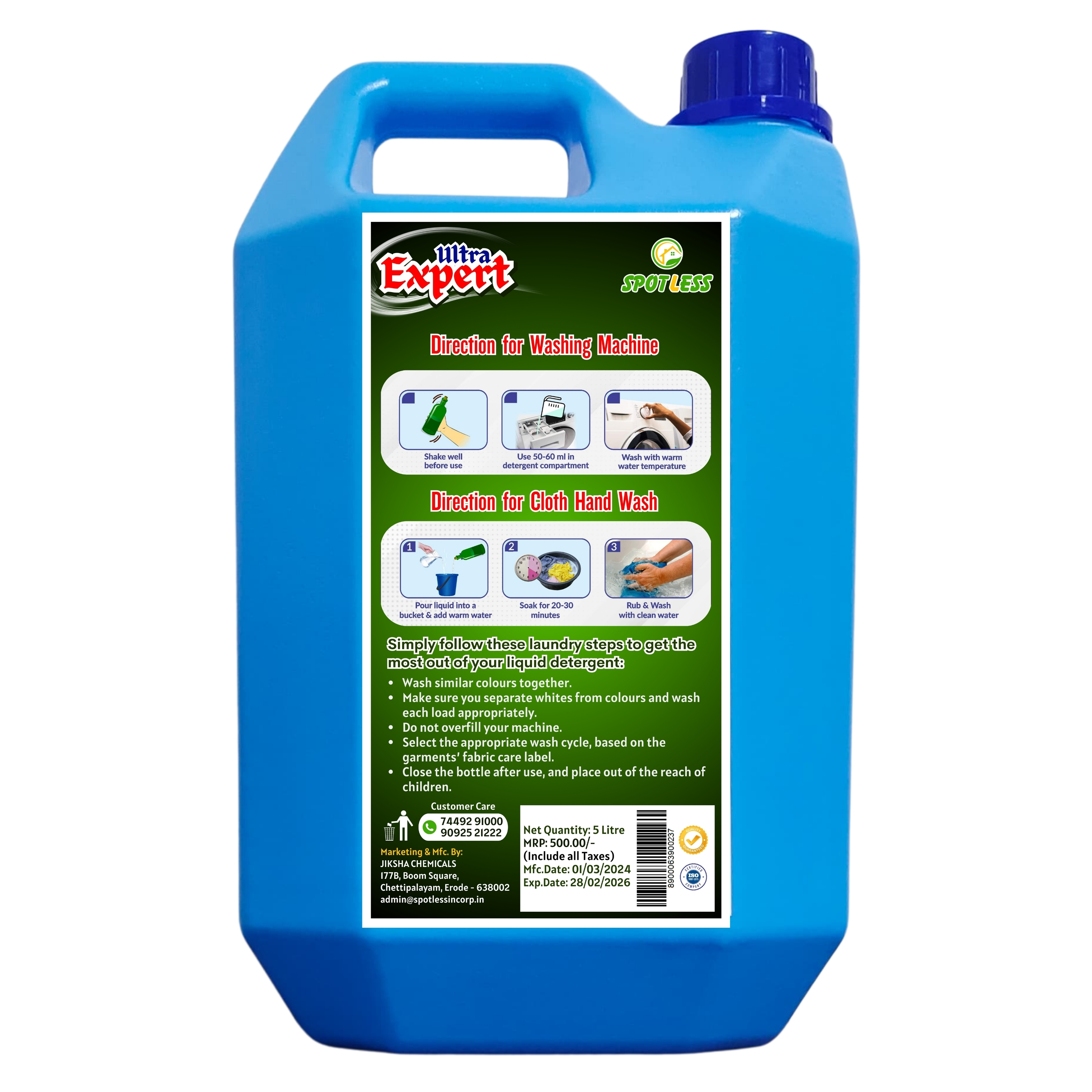 Ultra Expert Liquid Detergent | Deep Clean + Long-Lasting Freshness | Machine & Hand Wash | 4.5KG