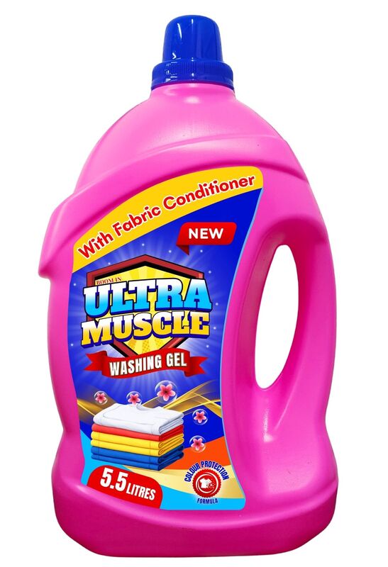 Ultra Muscle Liquid Detergent 5.5 Litre | Powerful Stain Remover | For Front Load & Top Load Washing Machine