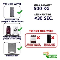 Mahima Gold Heavy Duty Adjustable Appliance Trolley for Refrigerator & Washing Machine