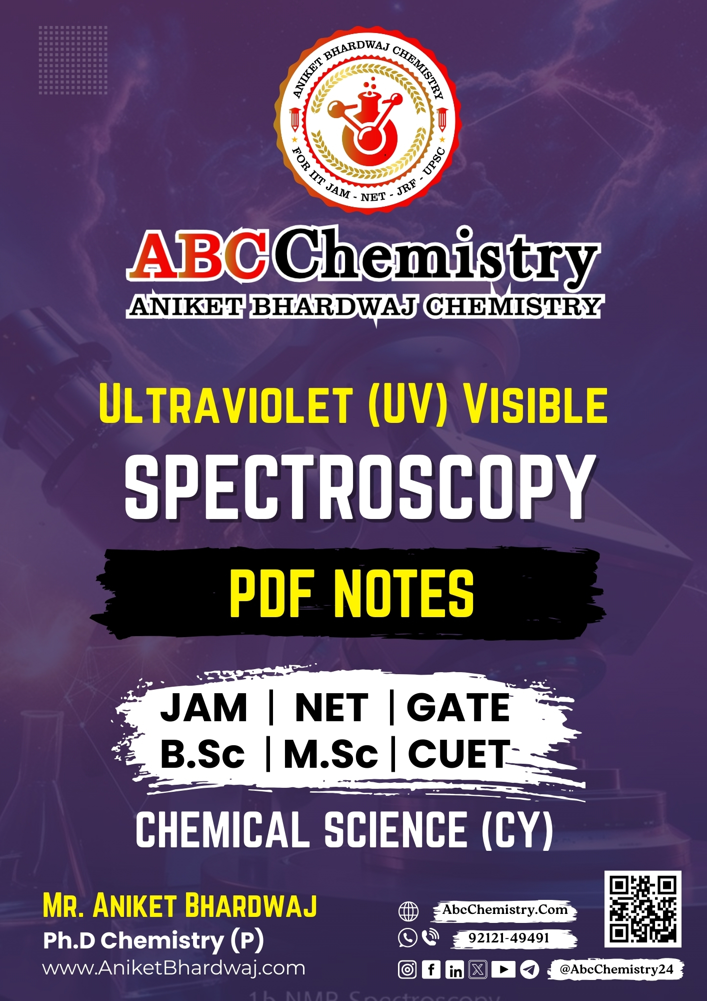 Ultraviolet (UV) Visible SpectroScopy Study Material Ultraviolet (UV) Visible SpectroScopy Study Material