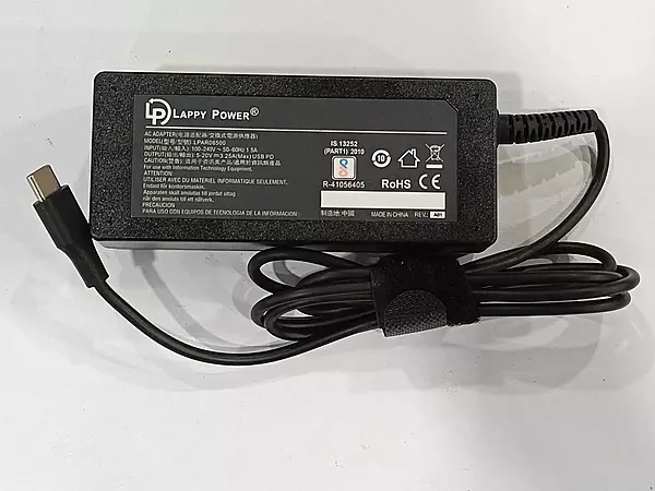 Universal Laptop Adapter for All Brands (65W 3.25A 5-20V) Type-C Pin