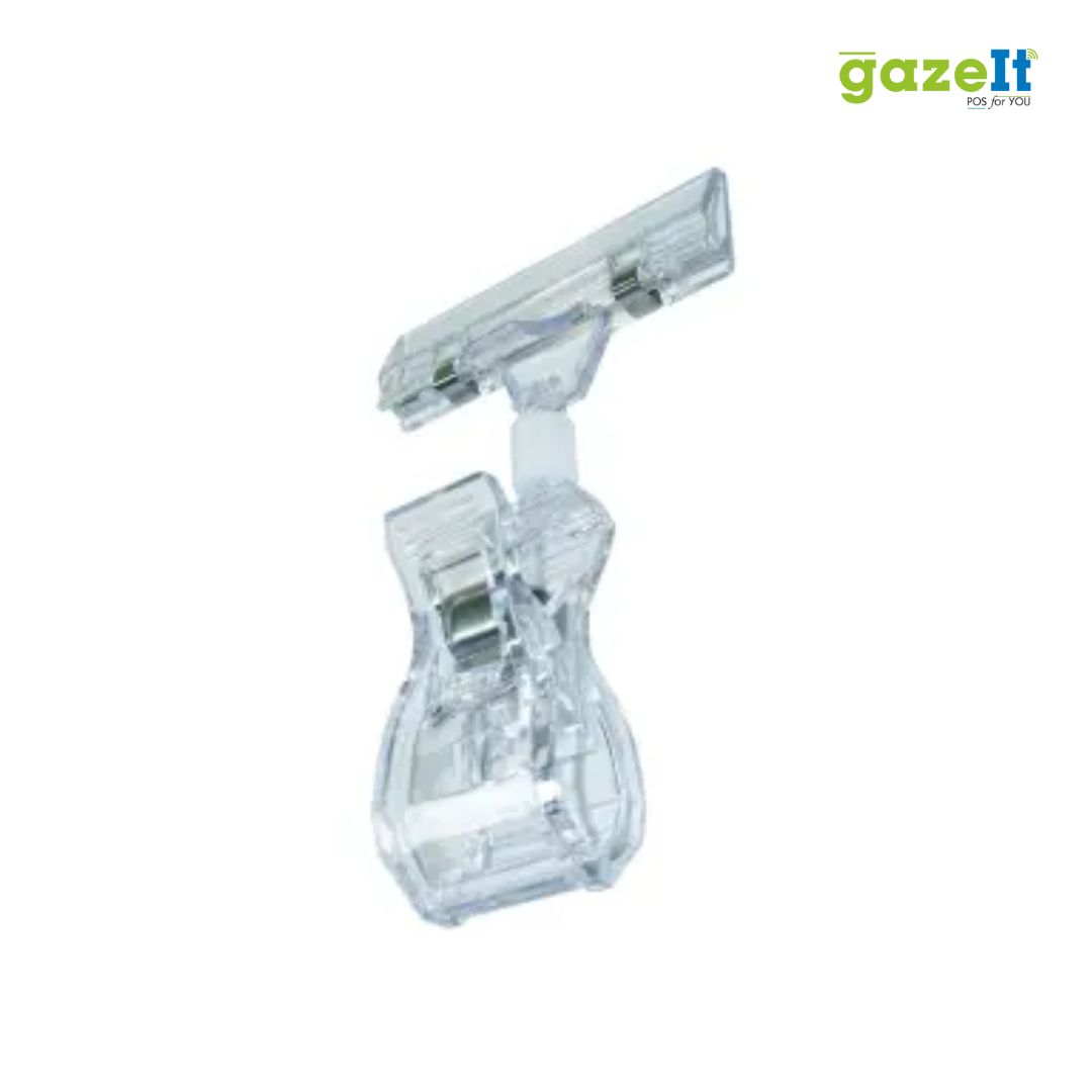 Supermarket Price Tag Holder With Clip Frame Holder - Transparent 30mm Grip