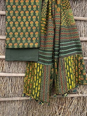 Ajrakh Suit With Applique Work Dupatta Catalogue 3-16 Ajrakh Suit With Applique Work Dupatta Catalogue 3-16