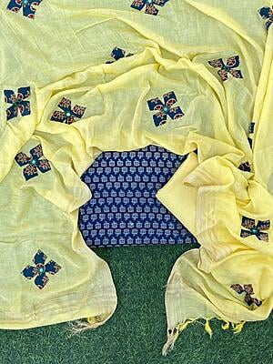 Ajrakh Suit With Applique Work Dupatta Catalogue 4-4 Ajrakh Suit With Applique Work Dupatta Catalogue 4-4