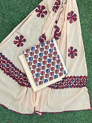 Ajrakh Suit With Dual Tone Patchwork Dupatta Catalogue 2-10 Ajrakh Suit With Dual Tone Patchwork Dupatta Catalogue 2-10