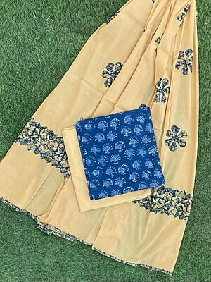 Ajrakh Suit With Dual Tone Patchwork Dupatta Catalogue 2-19 Ajrakh Suit With Dual Tone Patchwork Dupatta Catalogue 2-19