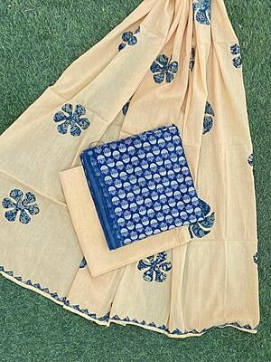 Ajrakh Suit With Dual Tone Patchwork Dupatta Catalogue 2-9 Ajrakh Suit With Dual Tone Patchwork Dupatta Catalogue 2-9