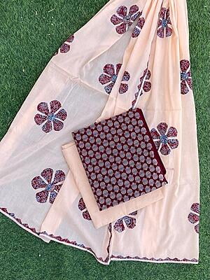Ajrakh Suit With Dual Tone Patchwork Dupatta Catalogue 1-12 Ajrakh Suit With Dual Tone Patchwork Dupatta Catalogue 1-12