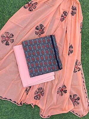 Ajrakh Suit With Dual Tone Patchwork Dupatta Catalogue 1-13 Ajrakh Suit With Dual Tone Patchwork Dupatta Catalogue 1-13