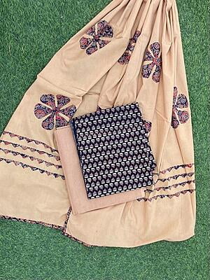 Ajrakh Suit With Dual Tone Patchwork Dupatta Catalogue 1-2 Ajrakh Suit With Dual Tone Patchwork Dupatta Catalogue 1-2