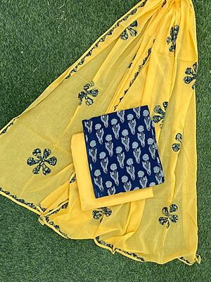 Ajrakh Suit With Dual Tone Patchwork Dupatta Catalogue 1-24 Ajrakh Suit With Dual Tone Patchwork Dupatta Catalogue 1-24